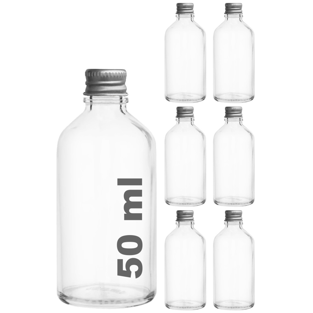 Afracam 50 ml Metal Kapaklı Hediyelik Shot Şişesi 50 Cc Kolonya Koku Süs Küçük Cam Şişe 6 Adet Saklama Kapları Fiyatı