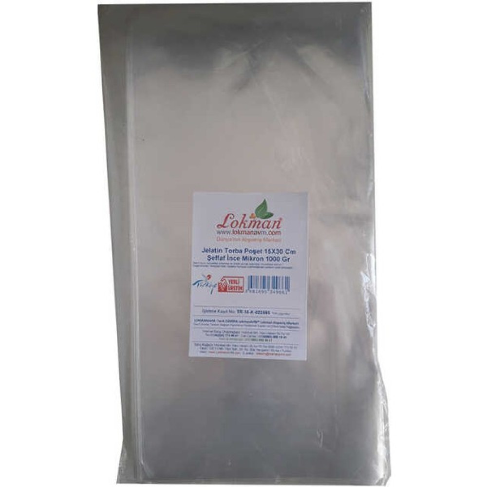 Afrodit Giyim CLZ214 Jelatin Torba Poşet 15X30 cm Şeffaf Ince Mikron 1000 gr 1 Paket - 1 Adet - Renkli Oto Boyaları Fiyatı