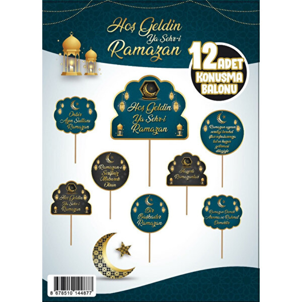 Afrodit Giyim Hoşgeldin Ya Şehr-I Ramazan 12 Farklı Konuşma Balonları 12 Adet (Clz) Oyuncak Fiyatı