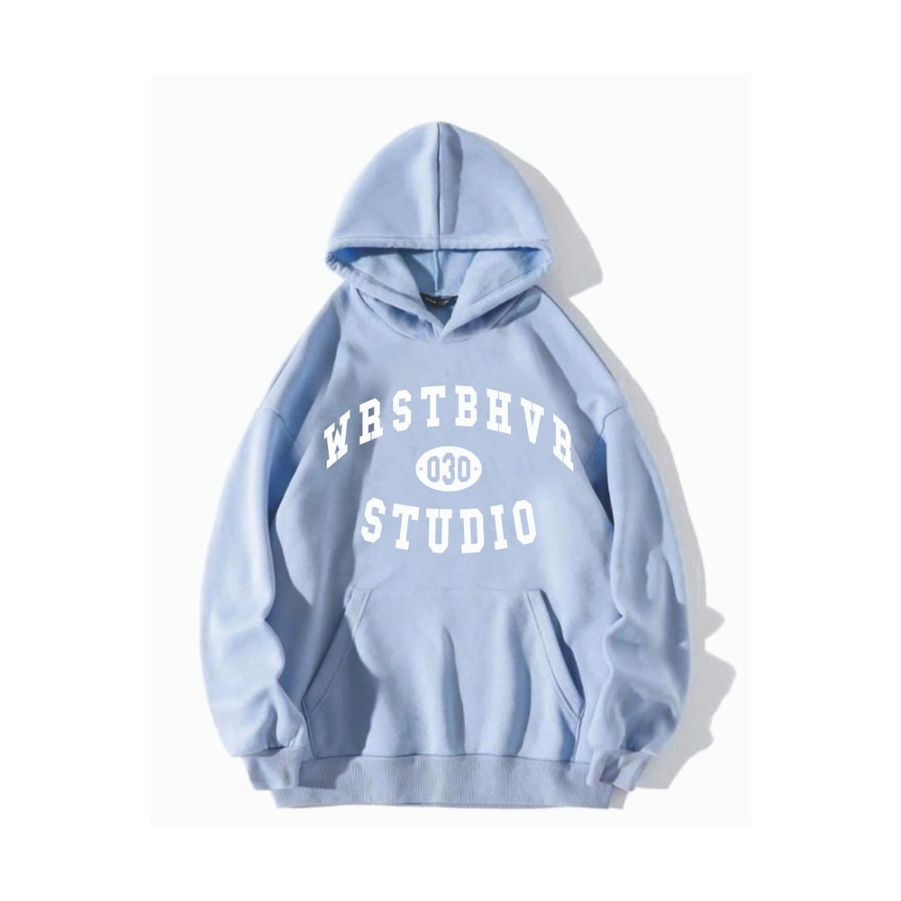 AFROGİYİM Kadın Wrstbhr 030 Studio Baskılı Pamuklu Kapüşonlu Sweatshirt S Beden Bayan Sweatshirt Fiyatı