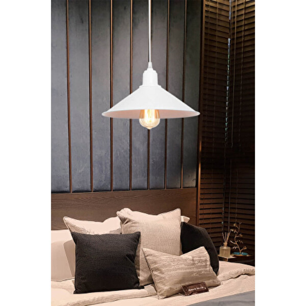 Ag Light Design Beyaz Sarkıt Avize Salon Mutfak Koridor Yatak Odası Lamba - Beyaz - Beyaz - 1'li Avize Fiyatı