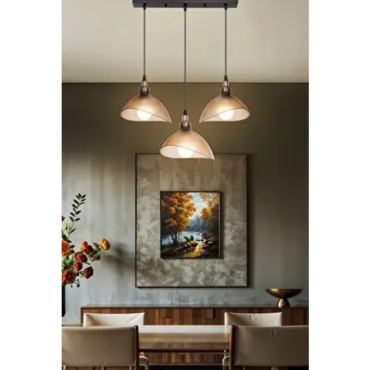 Ag Light Design Modern Bal Sarkıt Avize 3lü Sıralı Mutfak Salon Cafe Bar Yatak Odası Koridor Lamba Plastik - 1 - Gri Avize Fiyatı