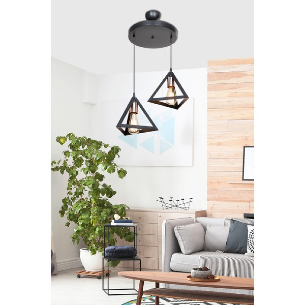 Ag Light Design Siyah Sarkıt Avize Salon Mutfak Koridor Yatak Odası Lamba - 2'li Avize Fiyatı