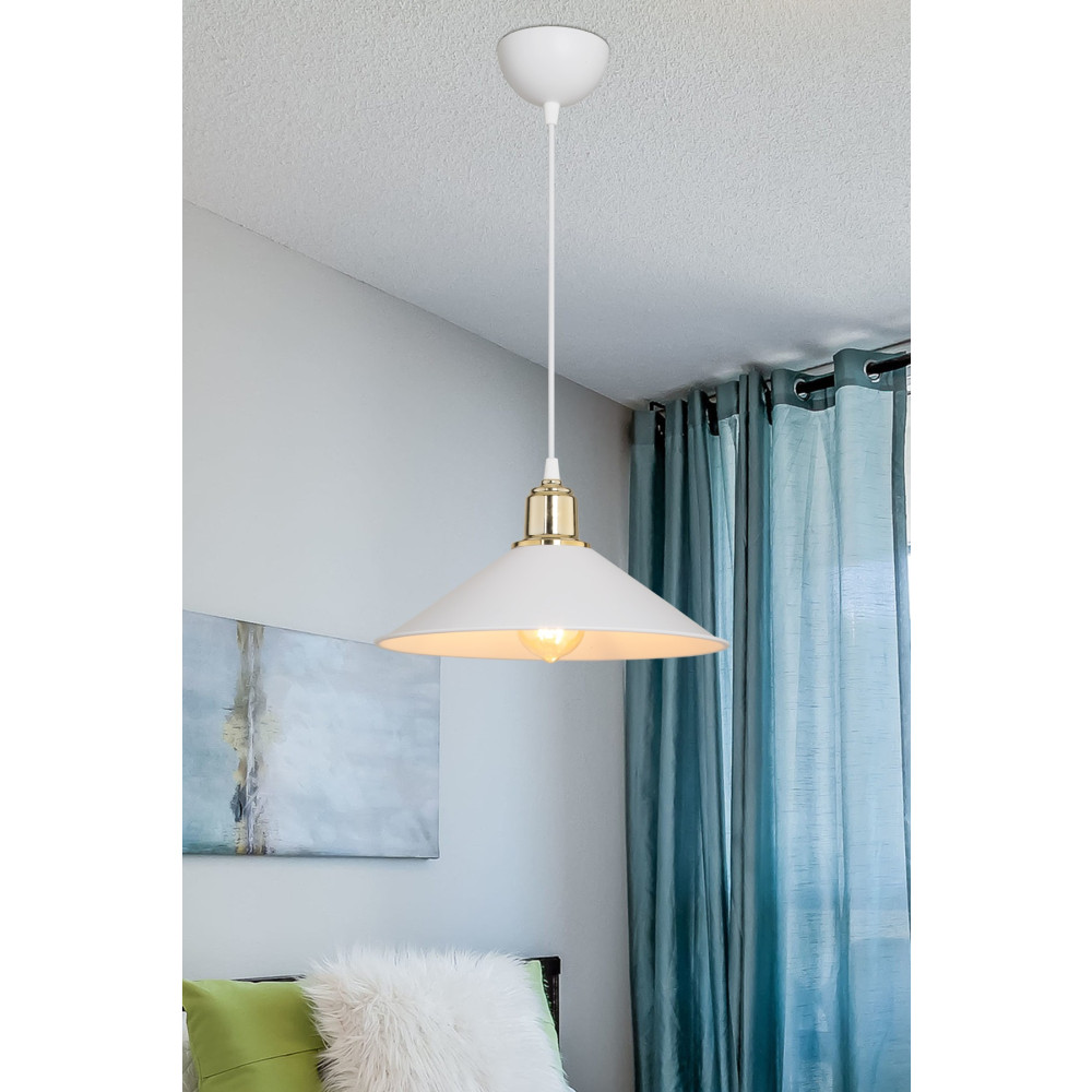 AG LightDesign Beyaz Sarkıt Avize Salon Mutfak Koridor Yatak Odası Lamba Avize Fiyatı