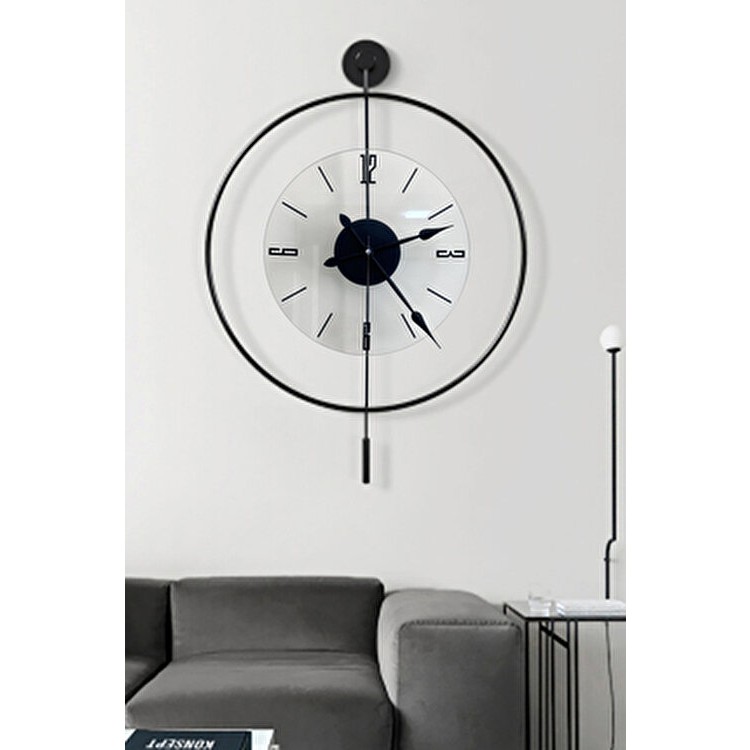 Aga Konsept Siyah Luxe Şeffaf Nano Abs Tiktok (Büyük Boy 50X75 Cm) Modern Duvar Saati Duvar Saati Fiyatı