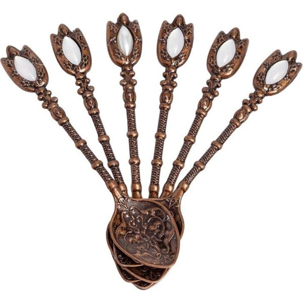 Again Shops Çay Kaşığı 6 Paket - Bakır Çatal / Kaşık / Bıçak Takımları Fiyatı