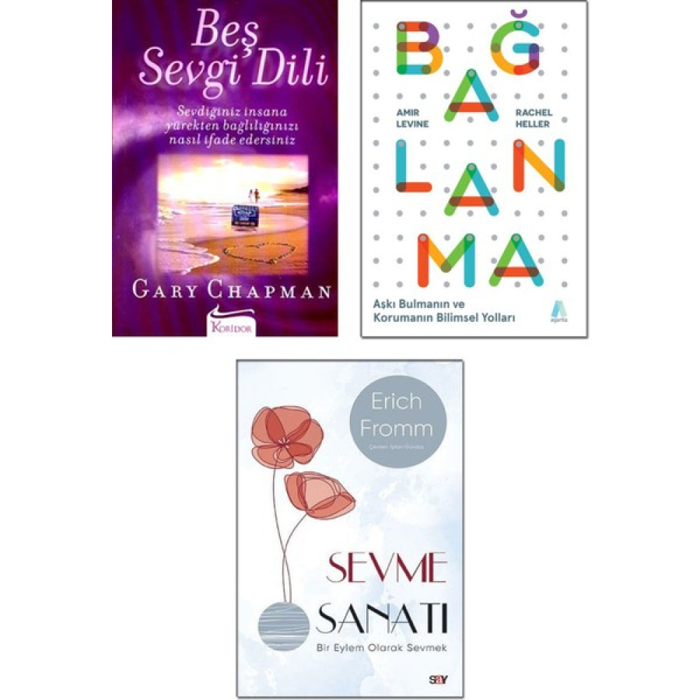Aganta Kitap – Beş Sevgi Dili / Gary Chapman + Bağlanma / Amir Levine + Sevme Sanatı / Erich Fromm – 3’lü Kişisel Gelişim Kitap Seti Kişisel Gelişim ve Psikoloji Fiyatı