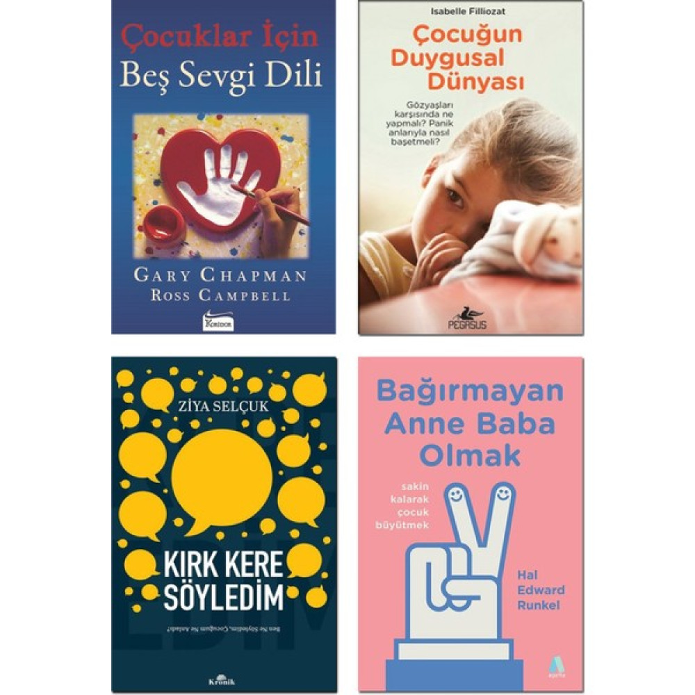 Aganta Kitap - Çocuklar Için Beş Sevgi Dili / Gary Chapman + Çocuğun Duygusal Dünyası + Kırk Kere Söyledim / Ziya Selçuk + Bağırmayan Anne Baba Olm... Çocuk Bakımı Kitapları Fiyatı