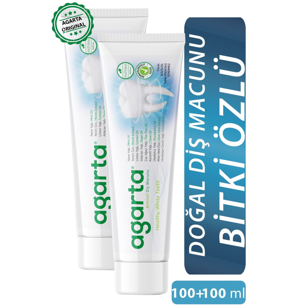 Agarta Doğal Bitki Özlü Florürsüz Diş Macunu 100 ml / 2 Adet Diş Macunları Fiyatı