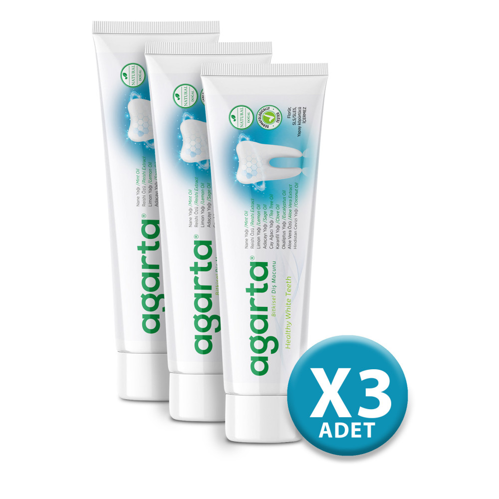 Agarta Doğal Bitki Özlü Florürsüz Diş Macunu 100 Ml/130 Gr  (3 Adet) Diş Macunları Fiyatı
