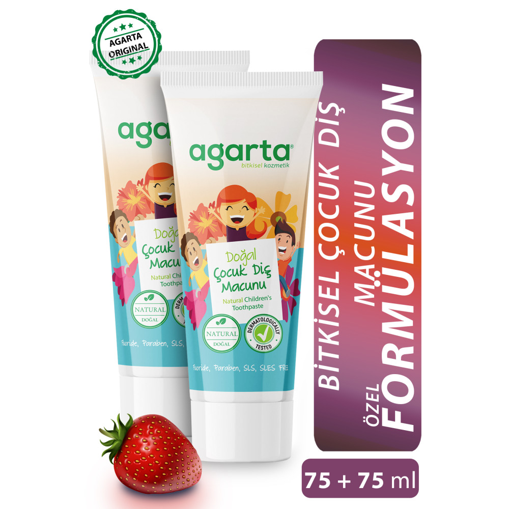 Agarta Doğal Florürsüz Çocuk Diş Macunu Çilekli 75 Mg ( 2 Adet ) Diş Macunları Fiyatı
