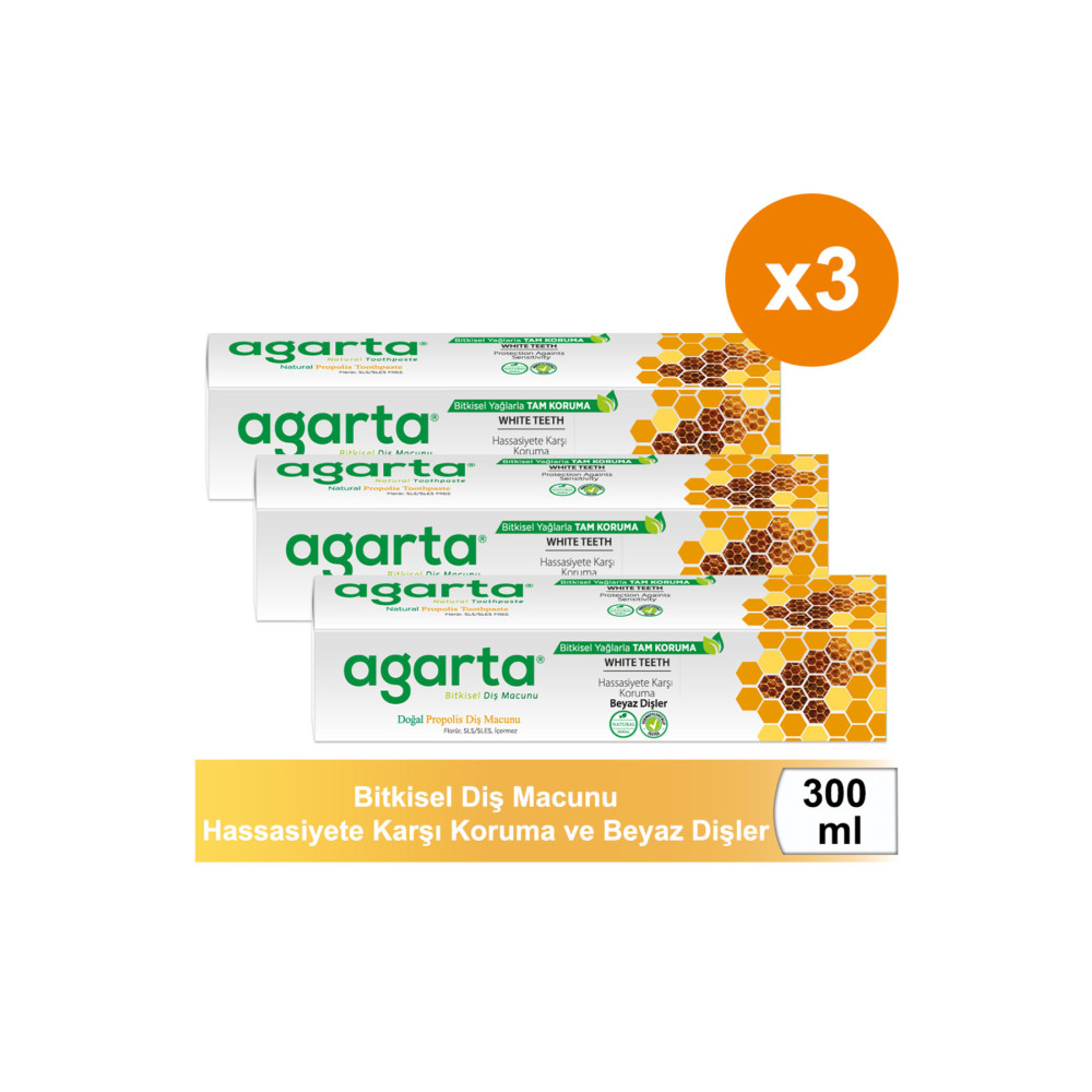 Agarta Doğal Florürsüz Propolisli Diş Macunu 100 ml (3 Adet ) Diş Macunları Fiyatı