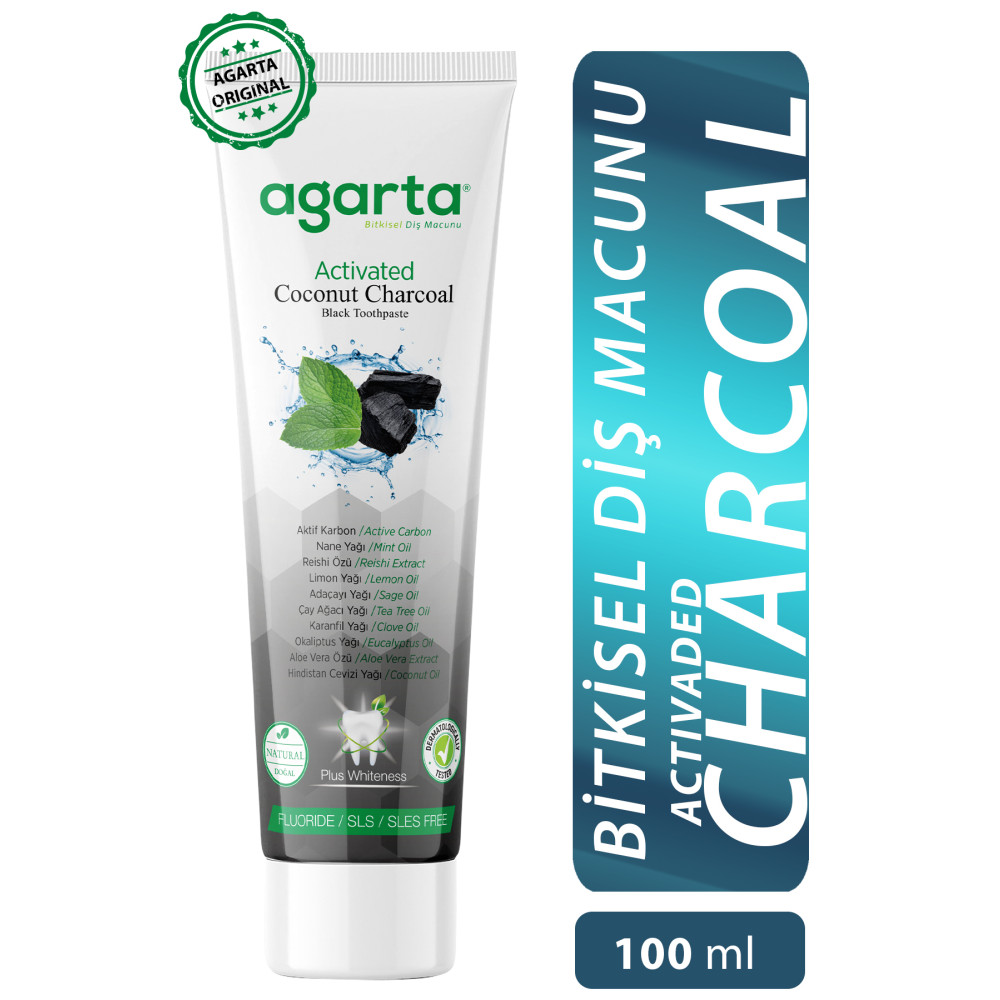 Agarta Doğal Hindistan Cevizi Özlü Aktif Karbonlu Florürsüz Diş Macunu 100 Ml/130 gr Diş Macunları Fiyatı
