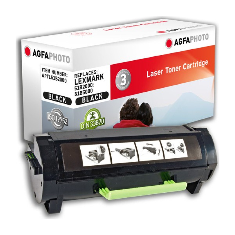 AgfaPhoto Lexmark Ms317 Ms417 Mx317 Mx417 2.500 Syf Siyah Avrupa Muadil Toner 51B5000 Tonerler Fiyatı