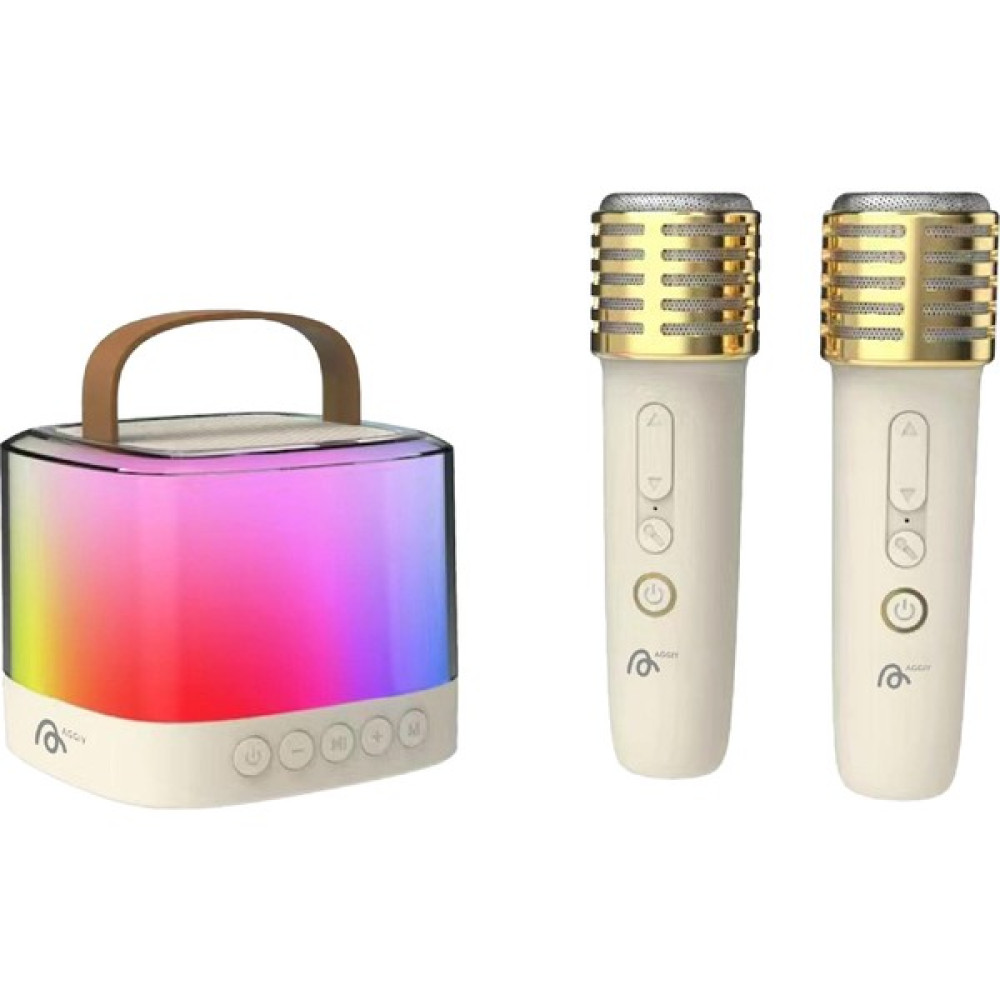Aggiy Güçlü Rgb Işık, Kablosuz Mikrofonlu Rgb LED Parti Işıklı, Karaoke Bluetooth Hoparlör Aggıy Ag-S7 Bluetooth Hoparlör Fiyatı