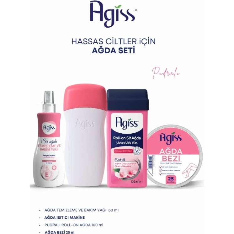 Agiss Isıtıcı Ağda Makinesi Hassas Ciltler İçin 100 ml Ağda 150 ml Temizleme Yağı ve 25 Metre Bezi Diğer Fiyatı
