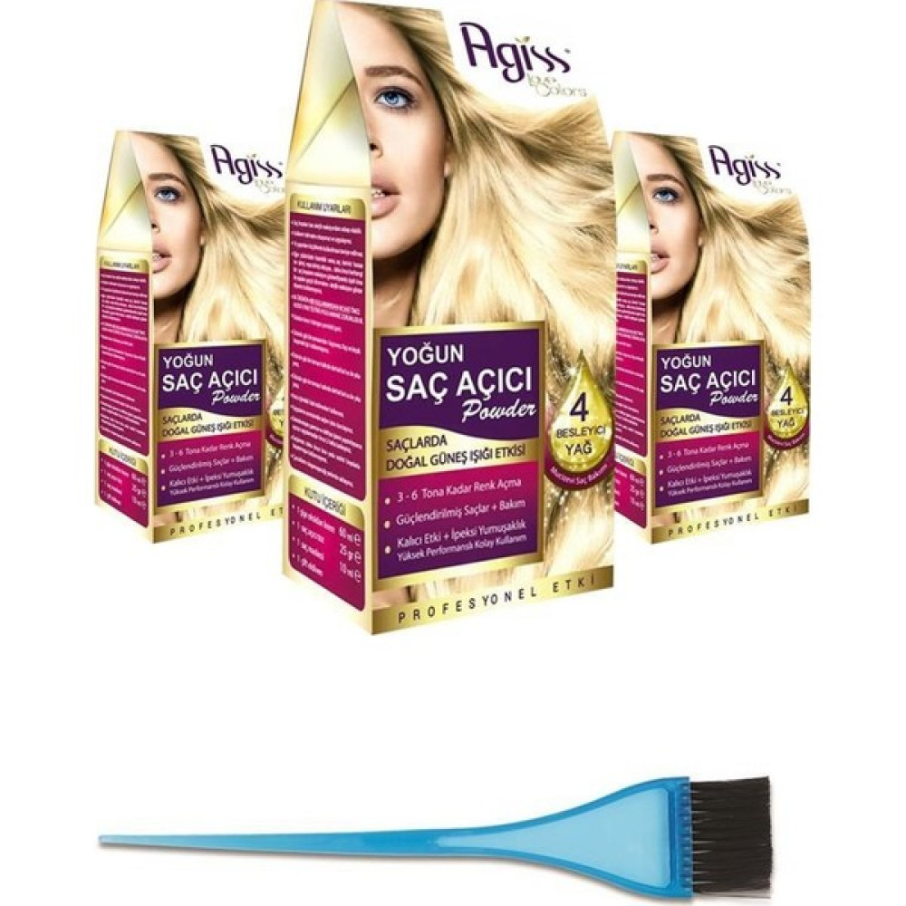 Agiss Saç Açıcı Powder x 3+Boya Fırçası Saç Boyası Fiyatı