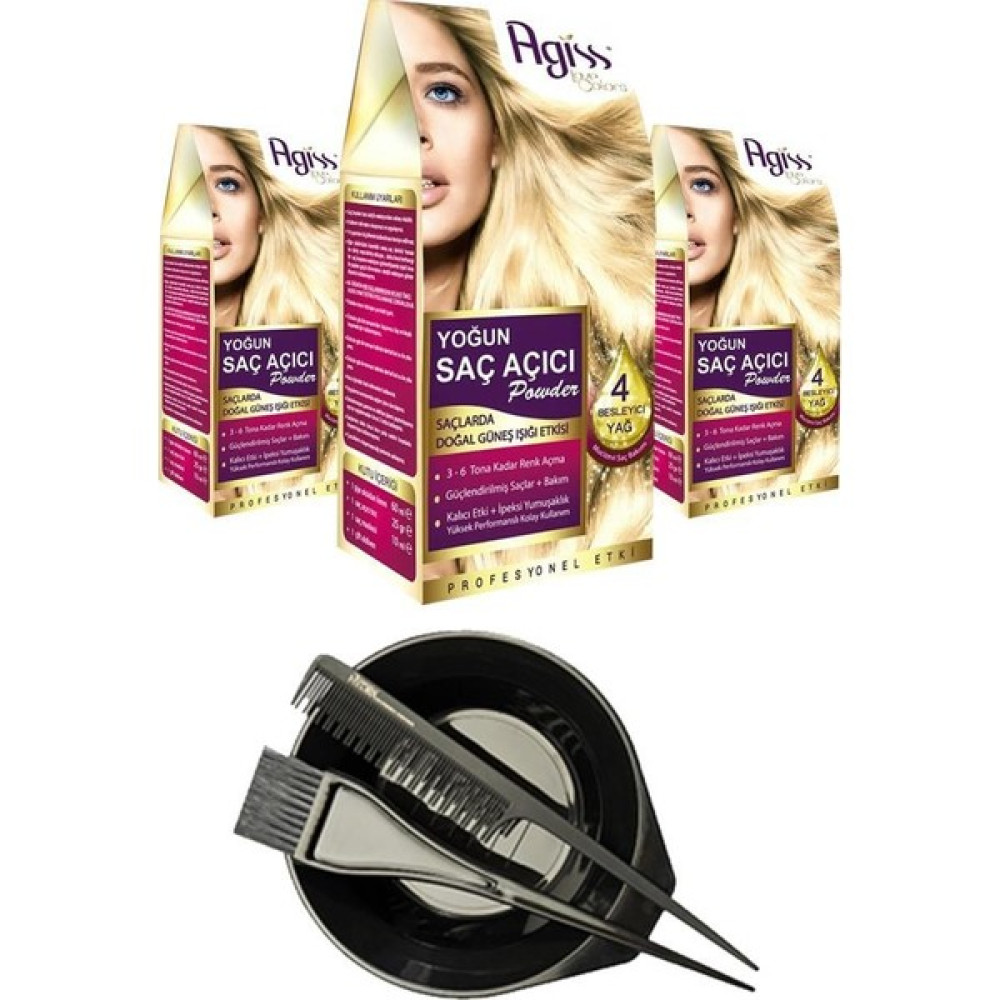 Agiss Saç Açıcı Powder x 3+Boyama Seti Saç Boyası Fiyatı