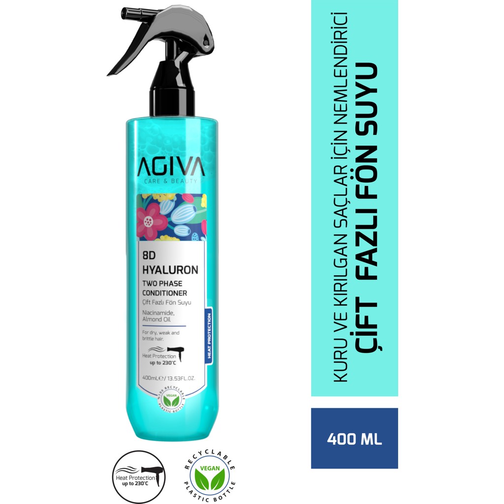 Agiva Care&Beauty 8d Hyaluron Kuru ve Kırılgan Saçlar İçin Nemlendirici Çift Fazlı Fön Suyu Diğer Fiyatı