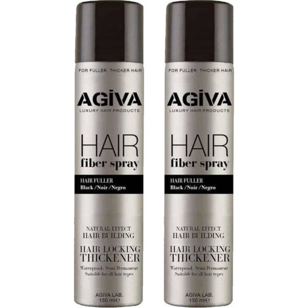 Agiva Dolgunlaştırıcı Hair Fiber Spray Siyah 150ML X2 Saç Bakım Maskeleri & Serumlar & Spreyler Fiyatı