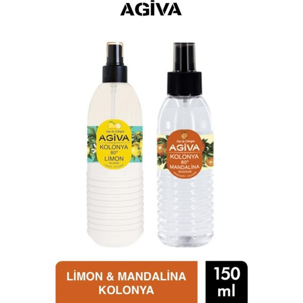 Agiva Mandalin Limon Kolonyası Set 150ML Kolonya & Gülsuyu Fiyatı