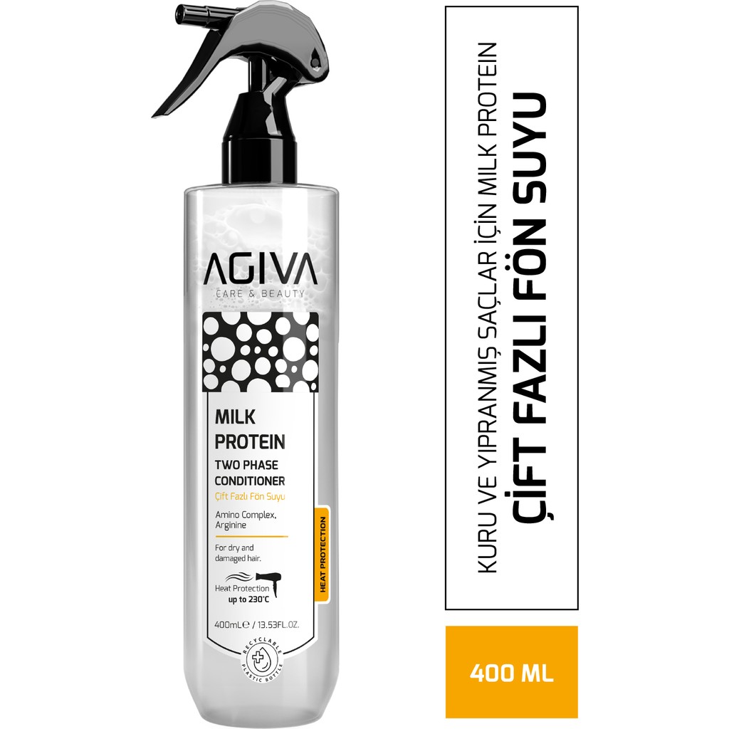Agiva Milk Protein Kuru ve Yıpranmış Saçlar İçin Isı Koruyuculu Çift Fazlı Fön Suyu Diğer Fiyatı