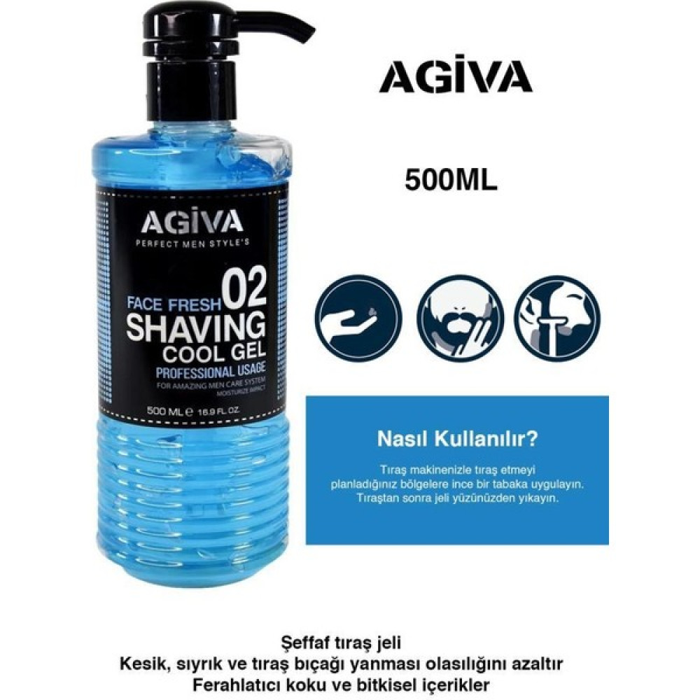 Agiva Shaving Cool Tıraş Jeli Seti 500ML Tıraş Jelleri / Köpükleri / Kremleri Fiyatı