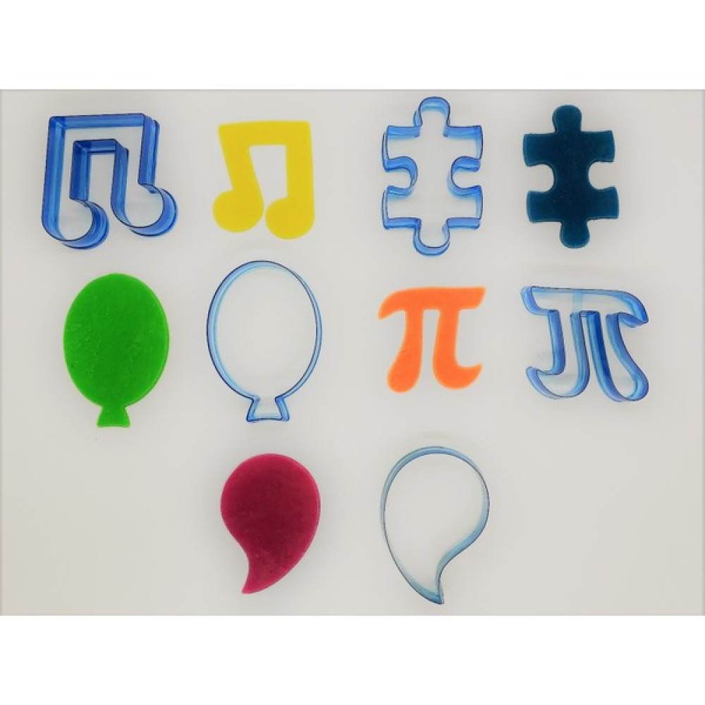 Agn Store Agn Store5'li Polikarbon Kopat Kurabiye Kalıbı Set - Nota,puzzle,balon,pi Sayısı,damla Kek Kalıpları Fiyatı