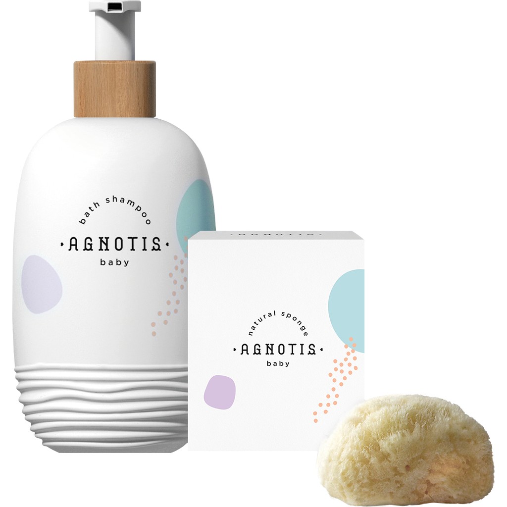 Agnotis Bath Shampoo Bebek Şampuanı 400 ml + Natural Sponge Doğal Duş Süngeri Bebek Şampuanı Fiyatı