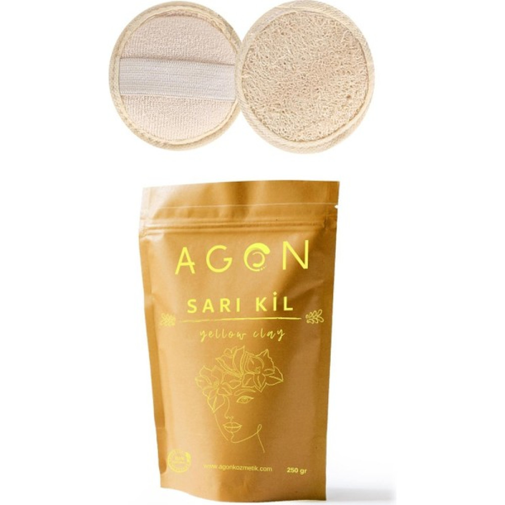 Agon Sarı Kil Cilt Bakım Maskesi 250 Gr- Kabak Lifli Yüz Peeling Diski Maskeler Fiyatı