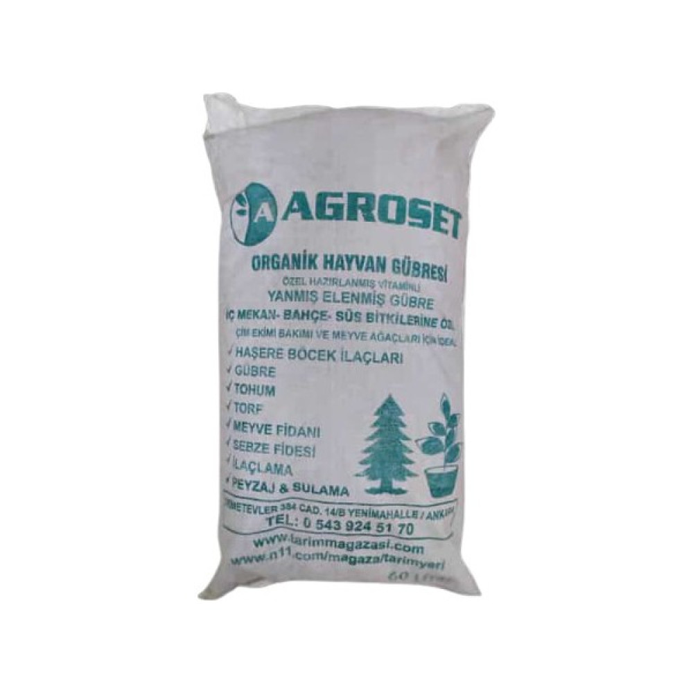 Agro Tohum Hayvan Gübresi Büyükbaş Yanmış Elenmiş Ilaçlanmış 60 Litre Agrose Bitki Fiyatı