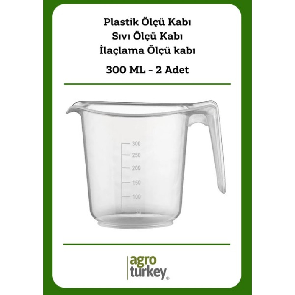 Agro Turkey | 2 Adet - 300 ml Plastik Ölçü Kabı - Sıvı Ölçü Kabı - İlaçlama Ölçü Kabı Mutfak Gereçleri Fiyatı