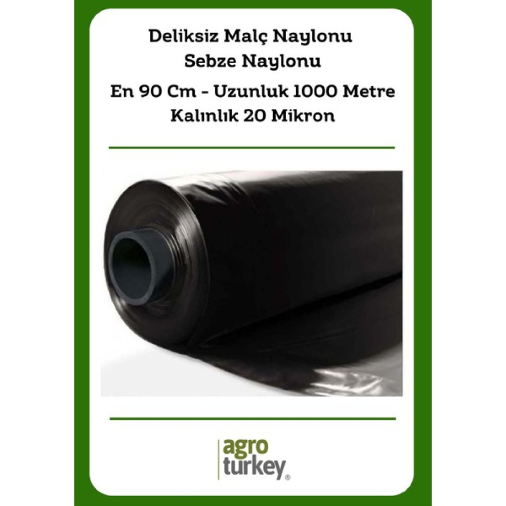 Agro Turkey | Deliksiz Malç Naylonu - Sebze Naylonu - En 90 cm - Kalınlık 20 Mikron - Uzunluk 1000 Metre Bitki Fiyatı