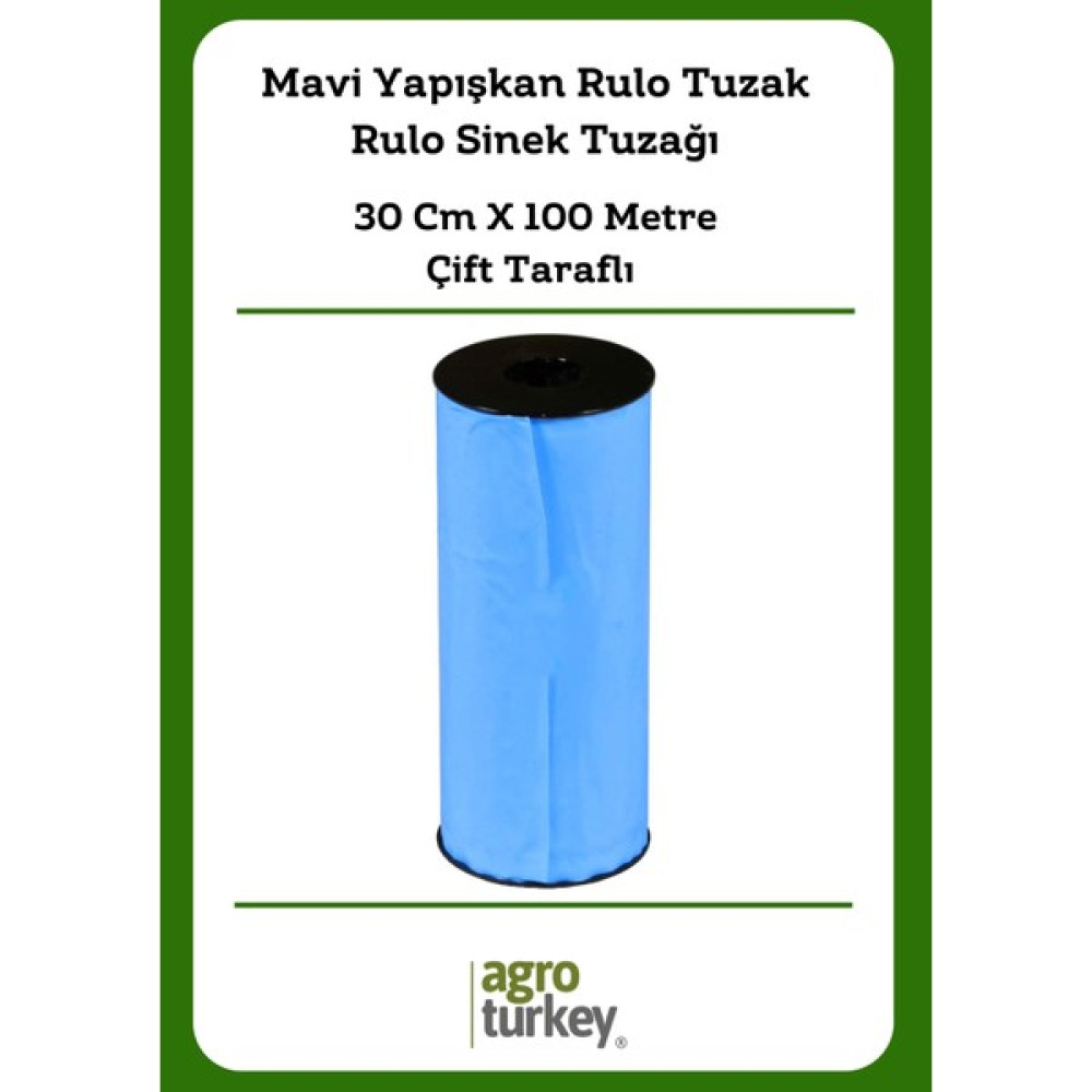 Agro Turkey | Sera Ve Bahçe İçin Mavi Yapışkan Rulo Tuzak - Rulo Sinek Tuzağı - 30 Cm X 100 Metre- Çift Taraflı Oto Boyaları Fiyatı