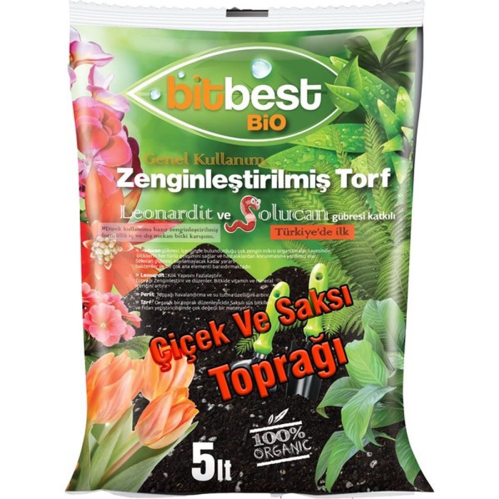 Agrobit Bitbest Bio 5 Lt Bitki Ve Saksı Toprağı , Torfu Or.Gübreli 1105-1 Bitki Fiyatı