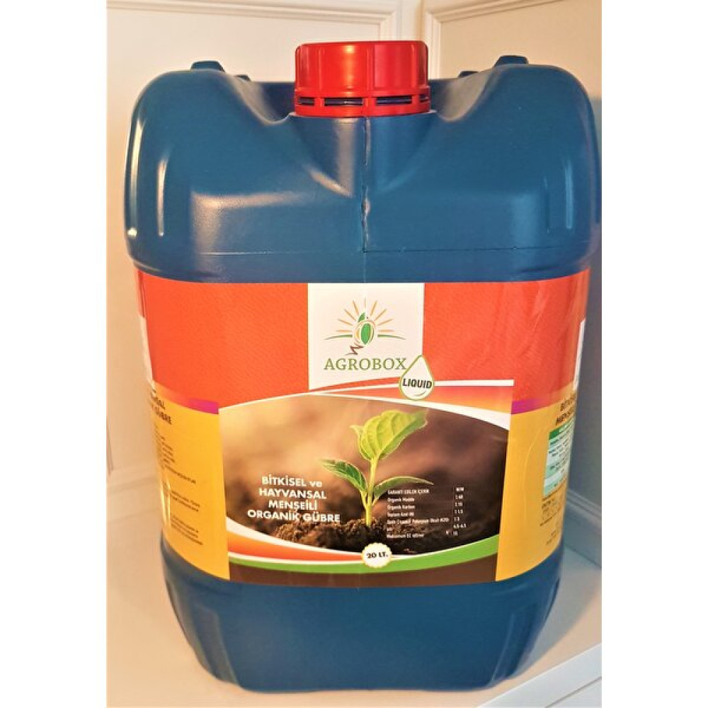 AgroBox 20 Lt- Bitkisel ve Hayvansal Menşeili Organik Sıvı Gübre (Kökleyici- Kök Yayılımı Sağlar) - Şeffaf Gübre Fiyatı