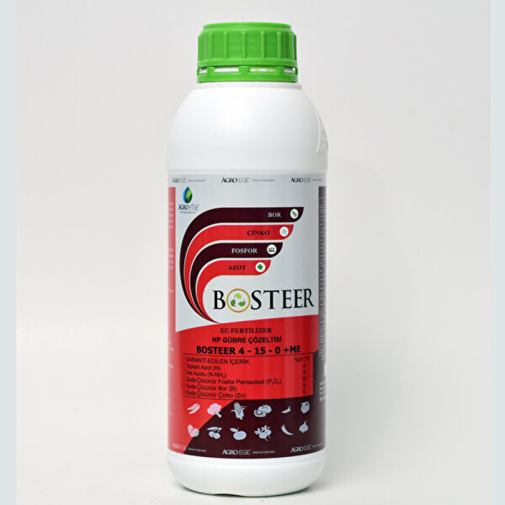 Agroege Bosteer 4-15-0 + 5 Bor (B) + 5 Çinko (Zn) ( 1 Lt ) Gübre Fiyatı