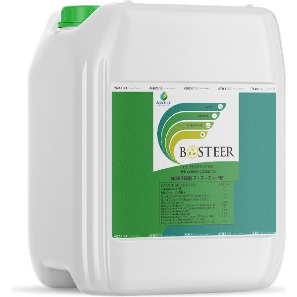 Agroege Bosteer 7-7-7 + Me ( Azot - Fosfor - Potasyum ) - 20 LİTRE Gübre Fiyatı