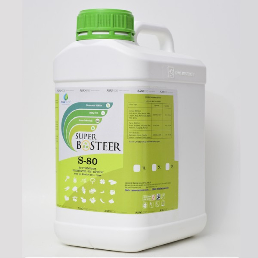 Agroege Bosteer Sıvı Kükürt S-80 - 5 LİTRE Gübre Fiyatı