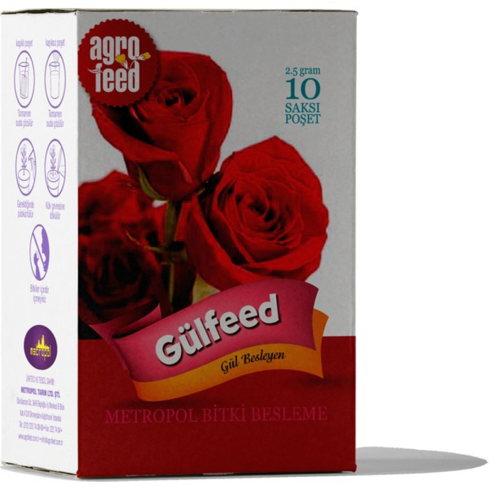 Agrofeed Saksı Gübresi - Gül Besleyen 10'lu Paket Gübre Fiyatı