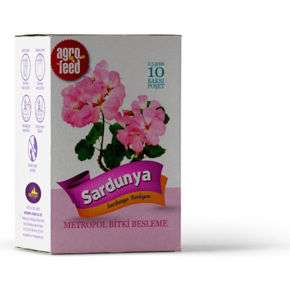 Agrofeed Saksı Gübresi - Sardunya Besleyen 10'lu Paket Gübre Fiyatı