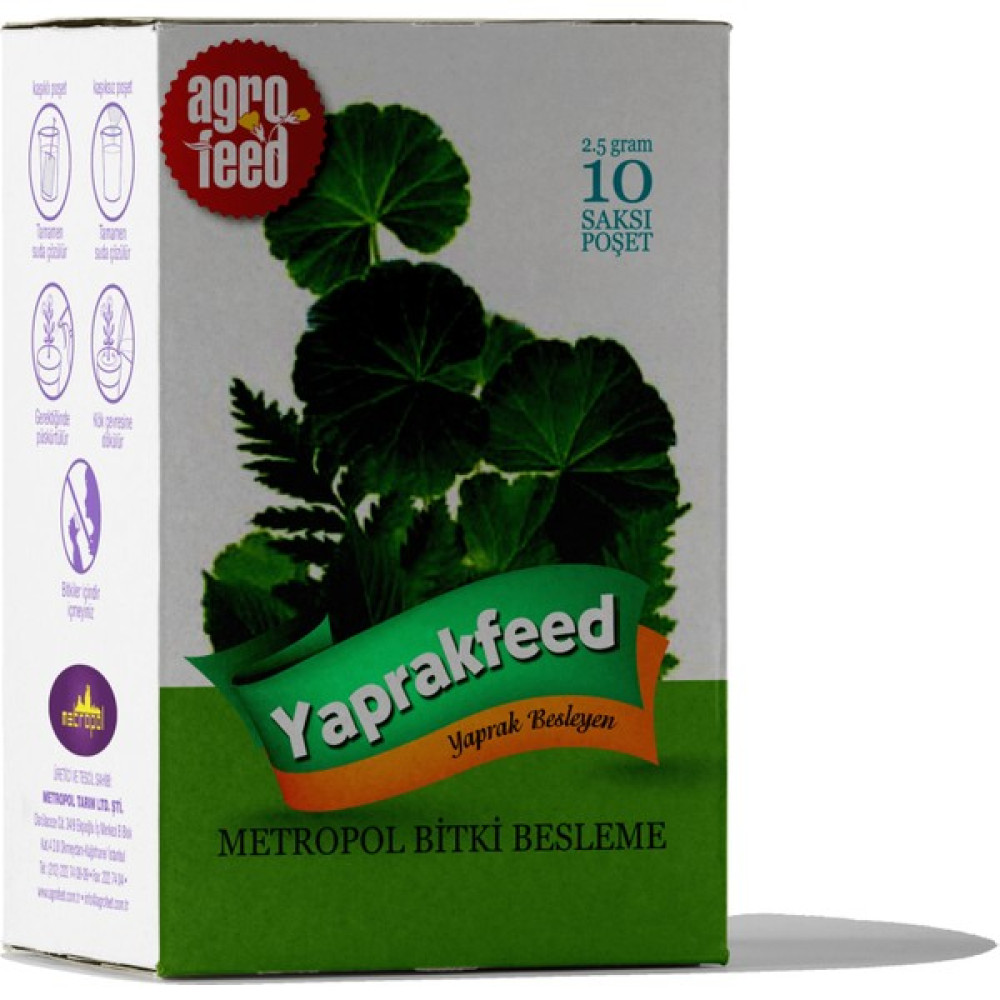 Agrofeed Saksı Gübresi - Yaprak Besleyen 10'lu Paket Gübre Fiyatı