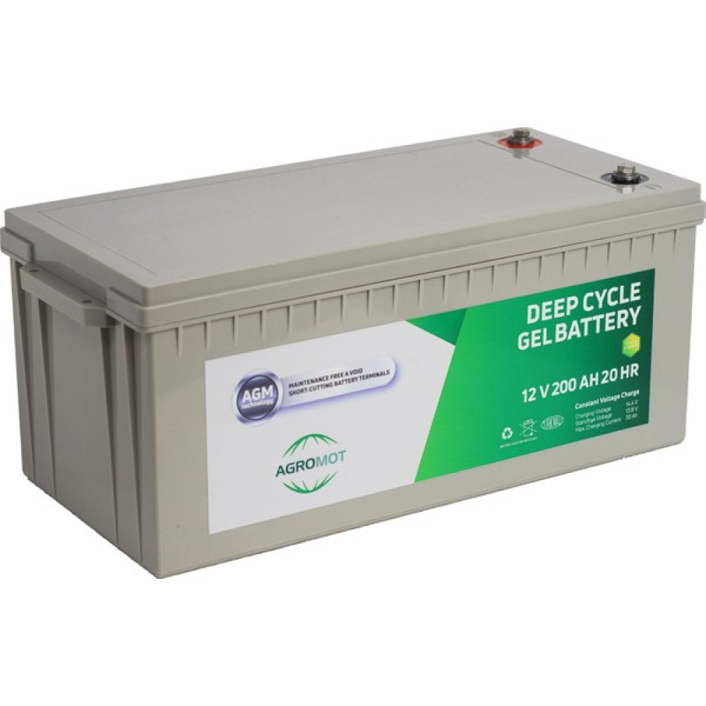 Agromot 12V 200 Ah Jel Akü Deep Cycle Nano Carbon Agm Battery Akü Fiyatı