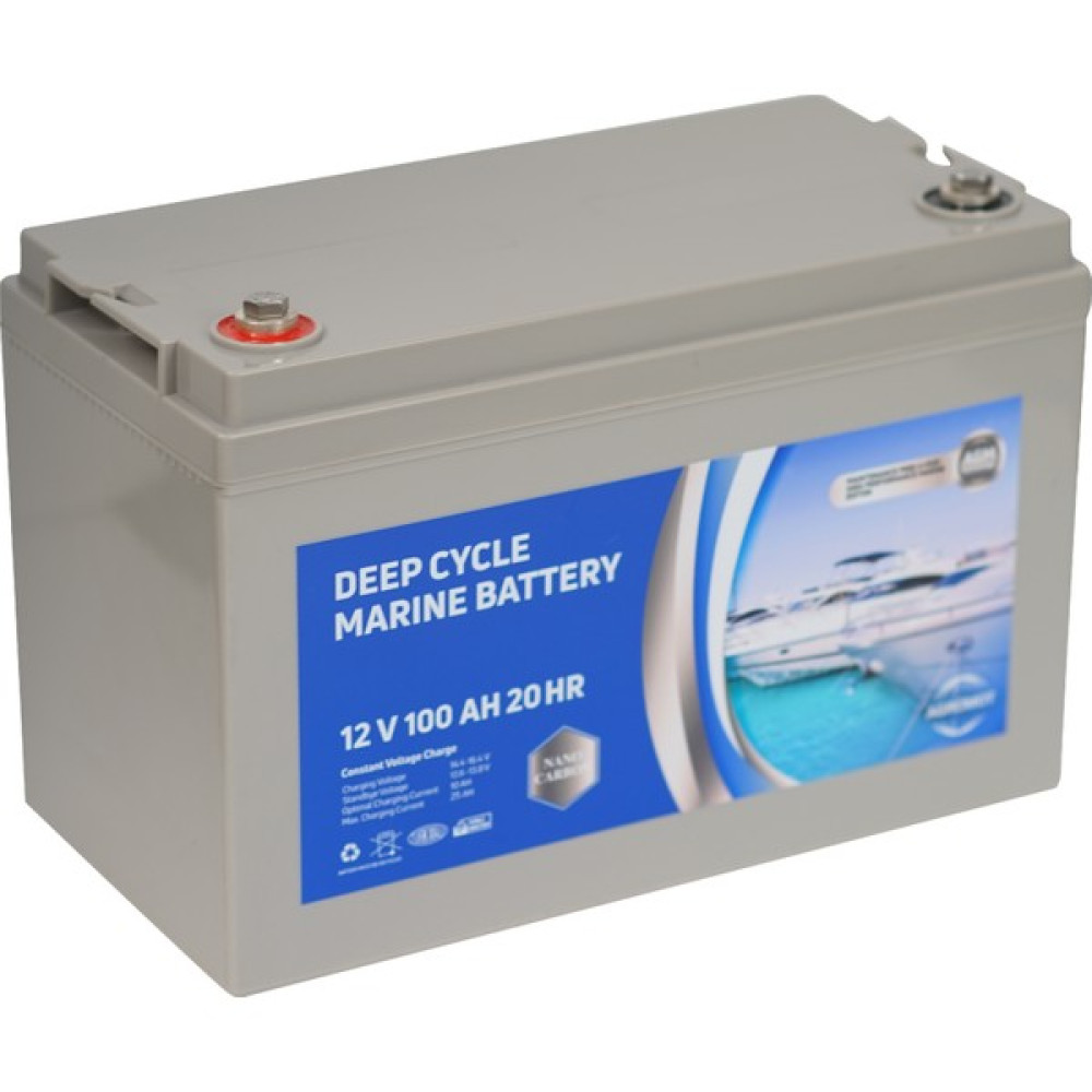 Agromot Marin Akü 12V 100 Ah Marin Jel Akü Deep Cycle Nano Carbon Agm Battery Akü Fiyatı