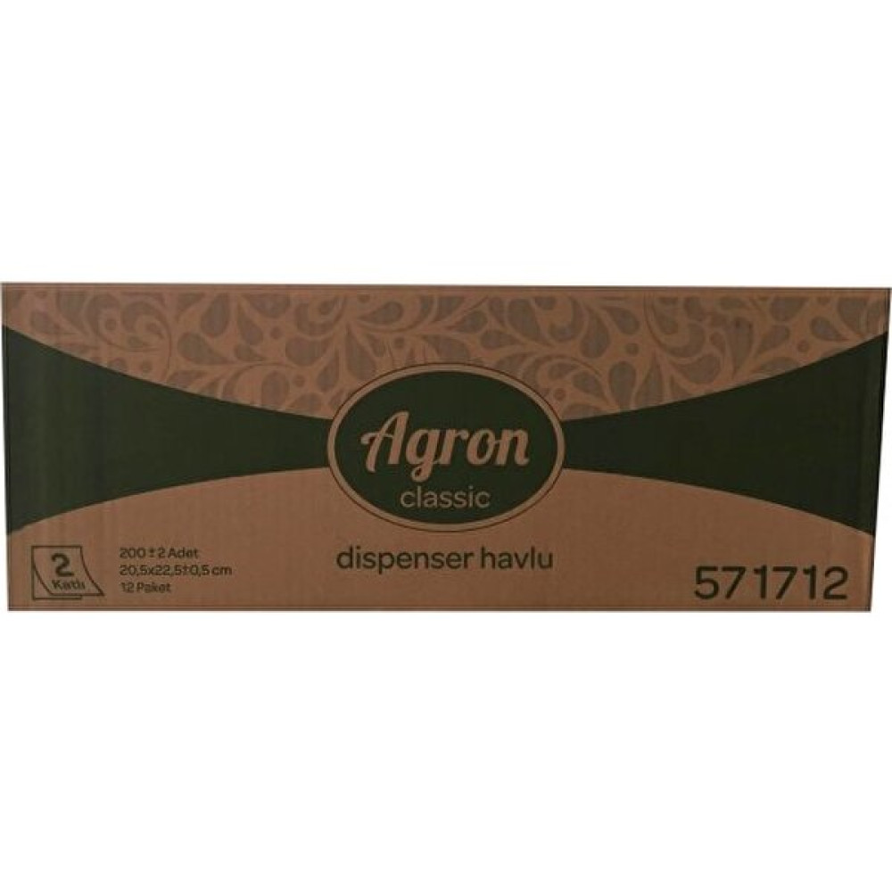 Agron Z Katlamalı Havlu Peçete 12 Paket 12 × 200 Kağıt Havlu Fiyatı