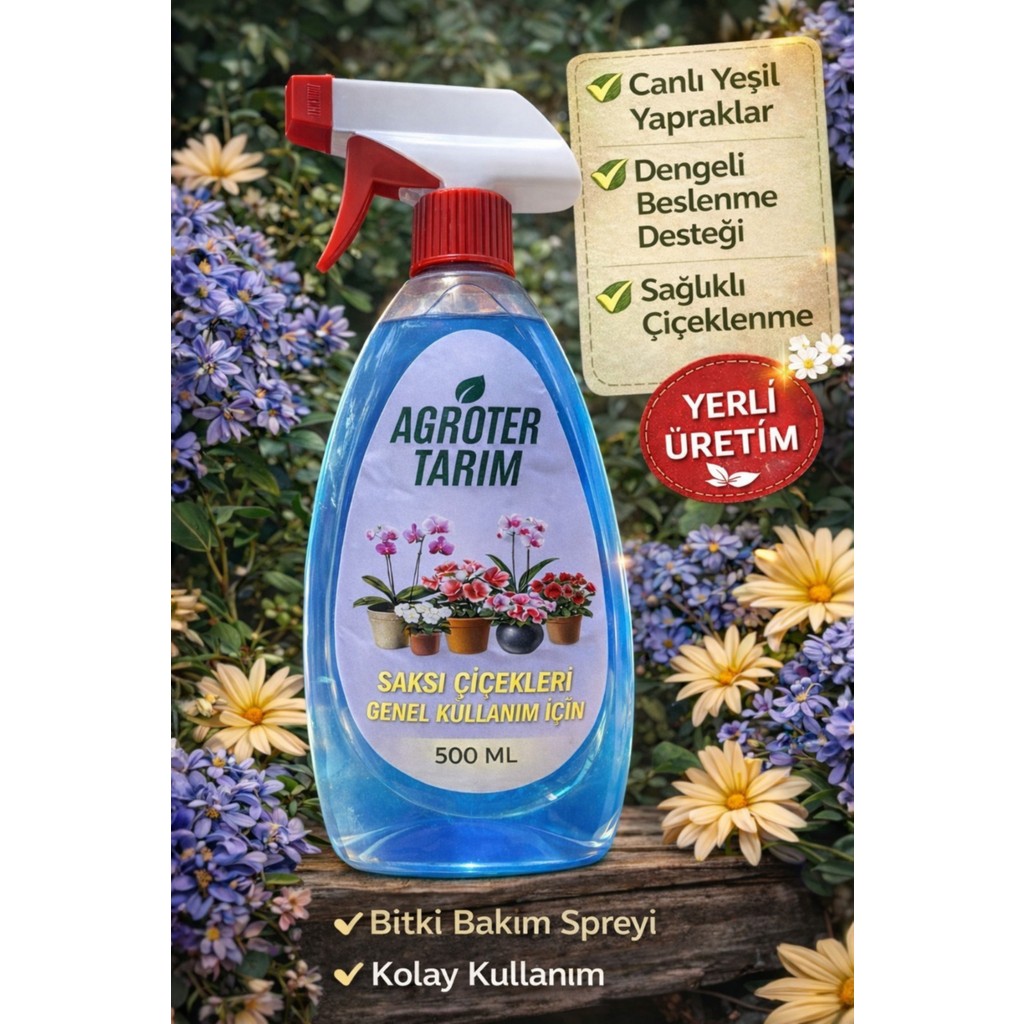 Agroter Tarım Saksı Çiçekleri Için Çiçek Gübresi Genel Kullanım Bitki BESINI-500 ml Saksı ve Aksesuarları Fiyatı