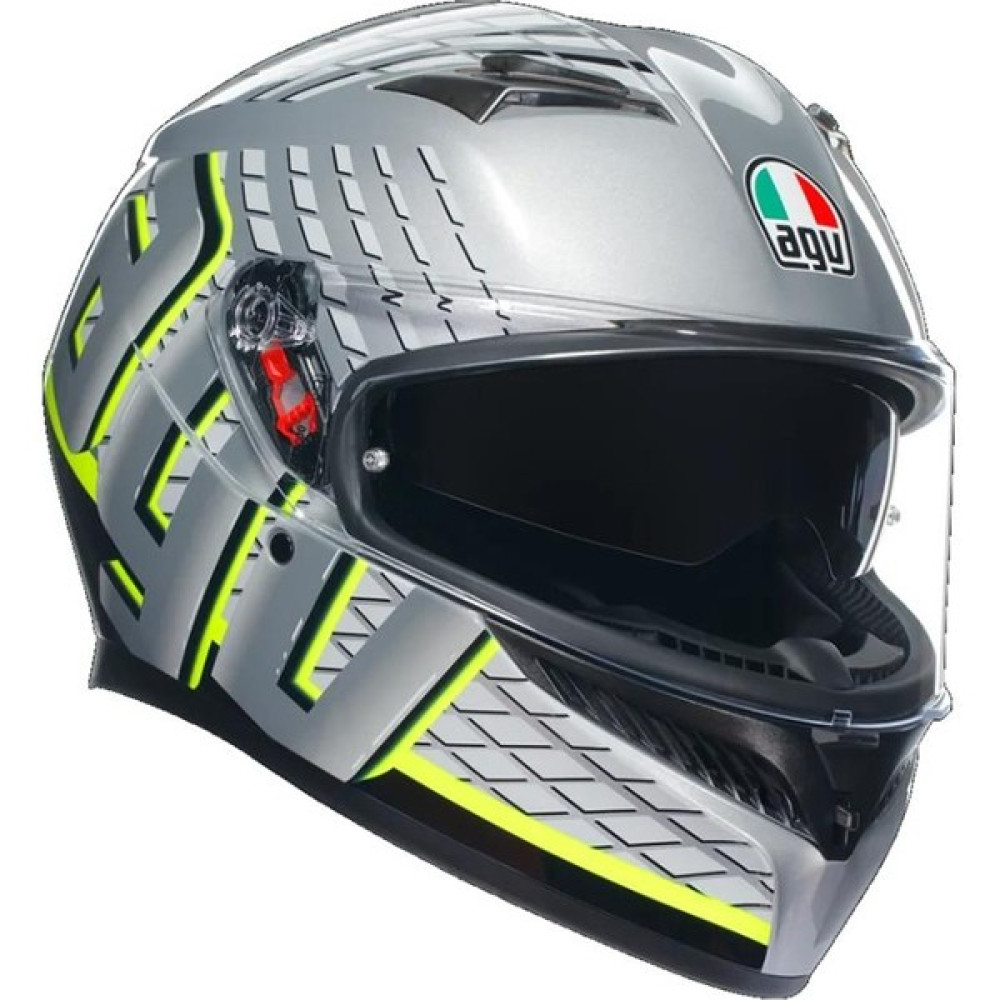 Agv K3 Mplk Fortify Grey Blk Yellow Fluo Motosiklet Kapalı Kaskı - S Motorsiklet Kaskları Fiyatı
