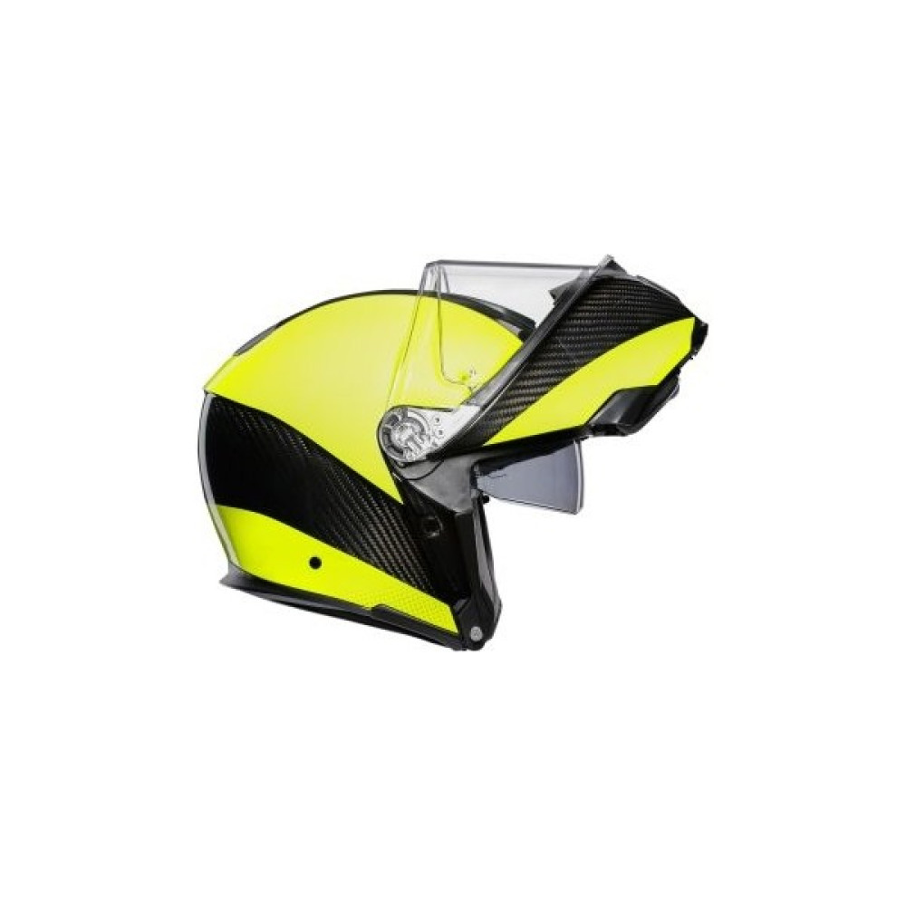 Agv Sportmodular Multi Plk High Visible Carbon Yellow Fluo Çene Açılır Kask - S Motorsiklet Kaskları Fiyatı