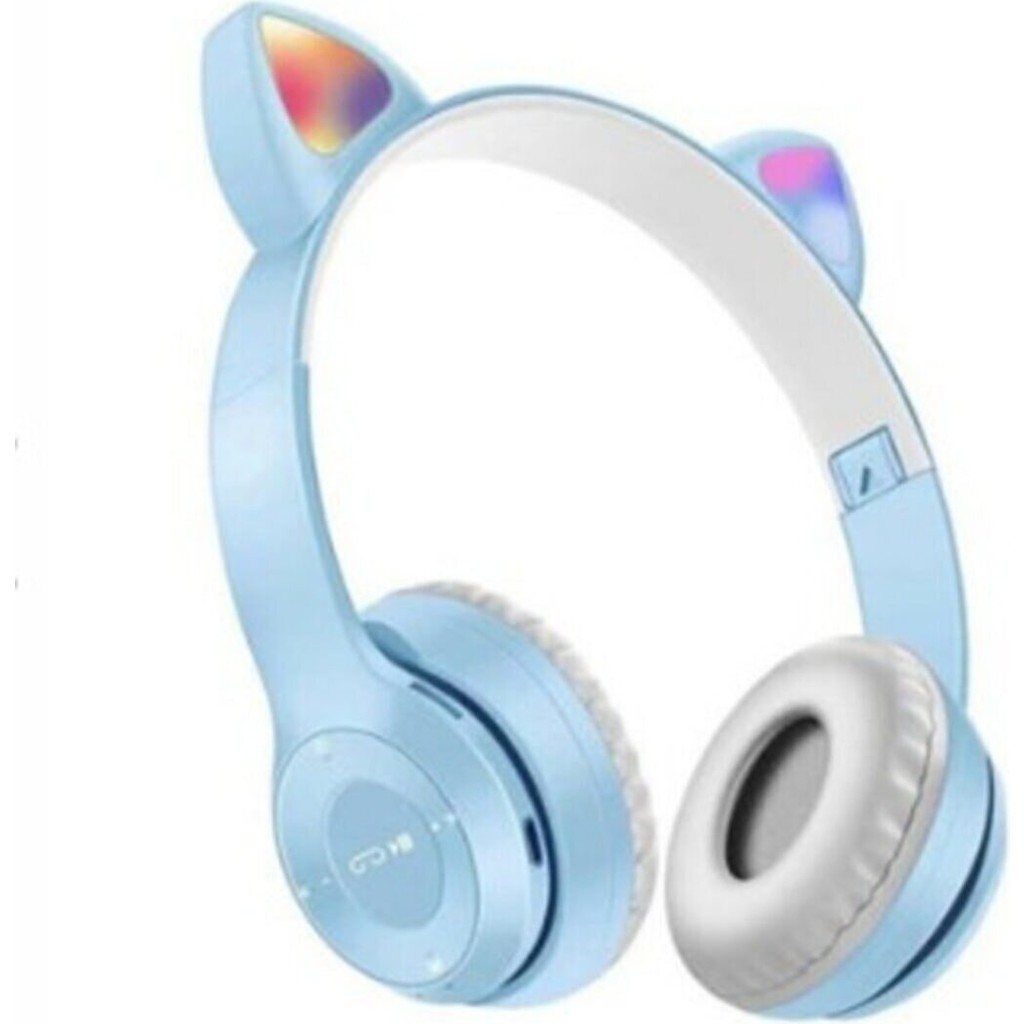 Ahanda Buldum Kablosuz Bluetooth Kulaküstü Kedili P47M Kulaklık Rgb Işıklı Kedi Desenli Kulaklık P47M - Turkuaz Evcil Hayvan Ürünleri Fiyatı