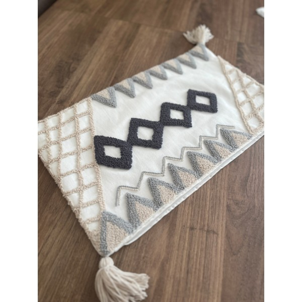 Ahenk Makrome Ahenk Makrome-Punch Kırlent Kılıfı 30X50 - 30 x 50 cm - Antrasit - Gri Kırlent / Mobilya Yastığı Fiyatı